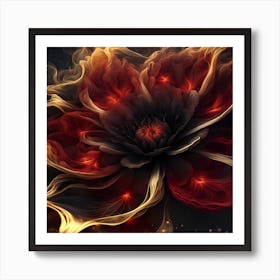 Fire Flower Art Print