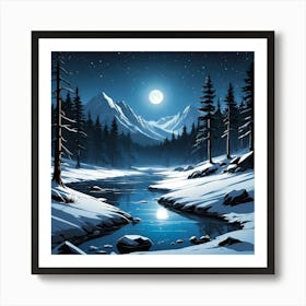 Frosted Tranquility Art Print