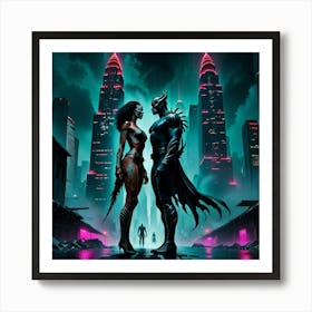 Shadows of the Urban Abyss: The Rise of the Midnight Titan 5 Art Print