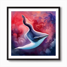 Whale In The Sky Art Print