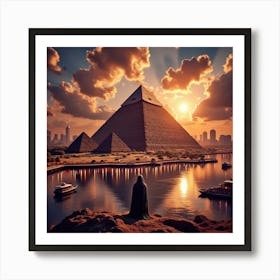 Egyptian Sunset 2 Art Print