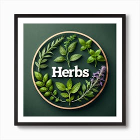 Herbs In A Circle Art Print