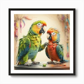 Parrots 9 Art Print