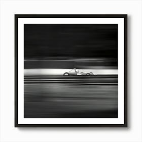 Blurry Race Car Art Print