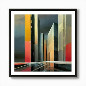 Geometric Cityscape  Art Print