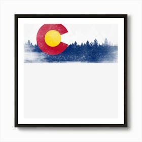 Mountain Co State Flag Art Print