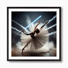 Star Wars Lightsaber Ballet, Dueling Destinies Art Print