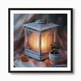 Lantern In A Window Art Print