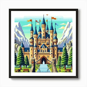 8-bit fantasy castle 3 Art Print