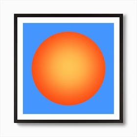 Gaussian Blur Orange Square Art Print