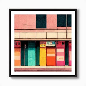 Tokyo Multi Shops Square Art Print