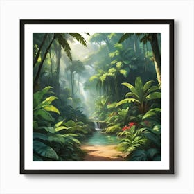 Secluded Jungle Art Print