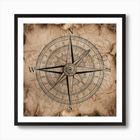 Detailed Compass Art Print