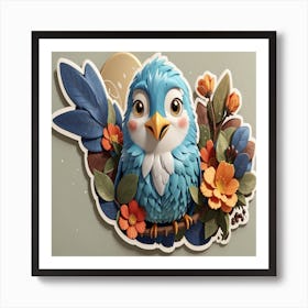 Blue Bird Art Print