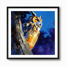 Owl painting Art Print