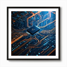 Computer Circuit Board 1 Art Print