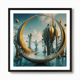 Futuristic City 9 Art Print