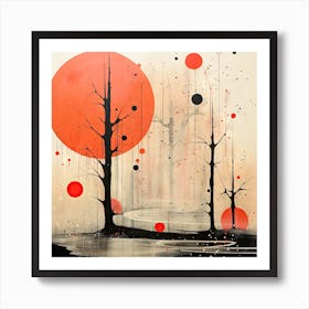 Trees In The Water Art Print