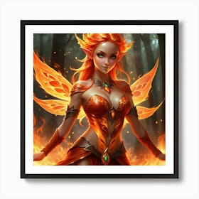 Fire Elven Art Print