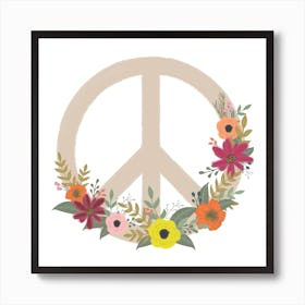 Peace Flower Art Print