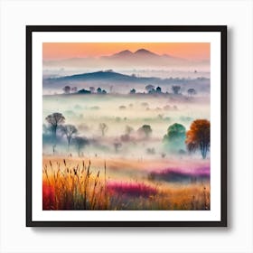 dawn on the steppe Art Print