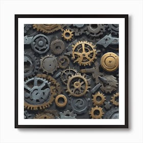 Steampunk Background 6 Art Print