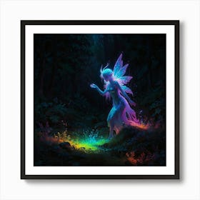 Fairy In The Forest 8 Art Print