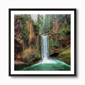 Waterfalls In The Forest Art Print