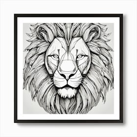 Lion Head#2 Art Print