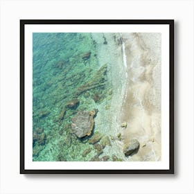 Sicilian Beach From Above - Nature Photo Art Print - Drone Photography Art Print