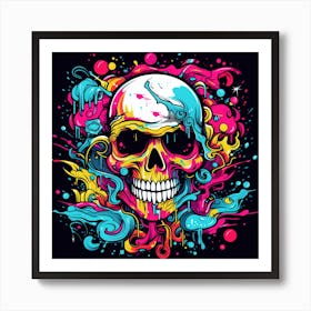 Colorful Skull 10 Art Print