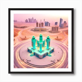 Islamic Mosque In Dubai 1 Art Print