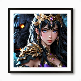 Default A Gracefully Fierce Anime Warrior Princess Her Intrica 2 (3) Art Print