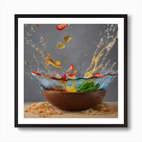 Splashing Food Art Print