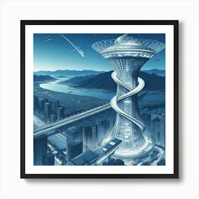 Futuristic Cityscape 78 Art Print