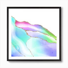 Rainbow Agate Texture 08 Art Print