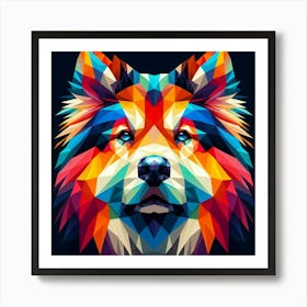 Low Poly Dog Art Print