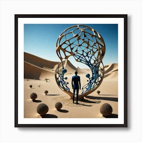 Man In The Desert 215 Art Print