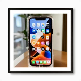 A Photo Of A New Iphone 13 With A White Background (3) Art Print