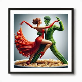 Dance Of The Vegetables 2 Art Print
