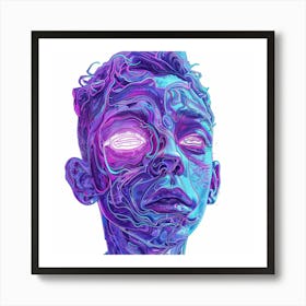 Psychedelic Portrait 1 Art Print