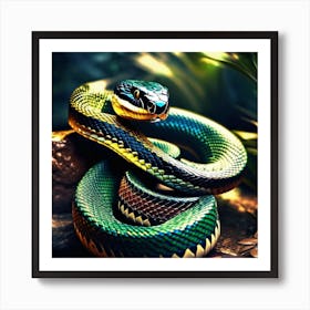 Snakes In The Jungle Art Print