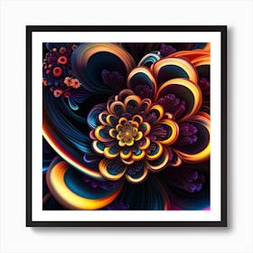 Abstract Flower Art Print