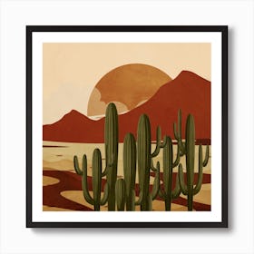 Modern Desert Art 3 Art Print