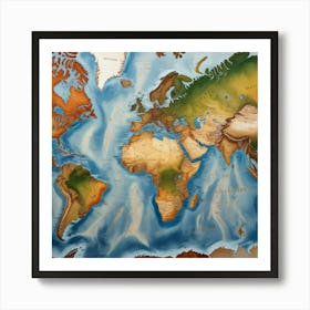 World Map 54 Art Print