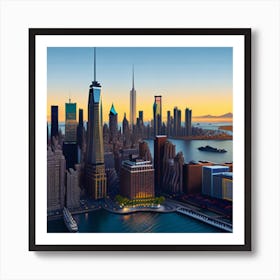 New York City Skyline 1 Art Print