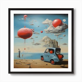 Red Balloons Art Print