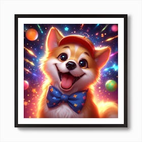 Dog In A Bow Tie Art Print