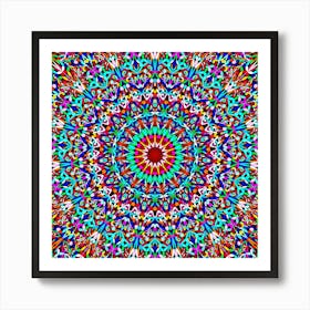 Colorful Life Garden Mandala Art Print