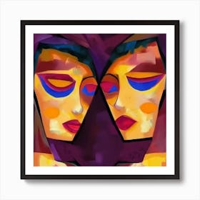 Two Faces Art Print